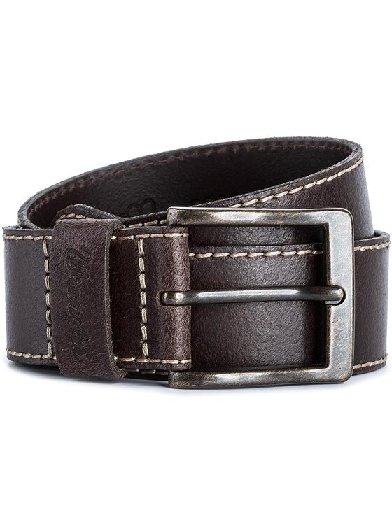 Wrangler Чоловічий ремінь Wrangler Stitched Belt W0081US85 85 112125438 Коричневий