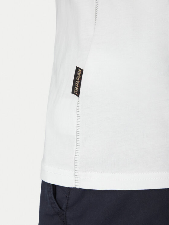 Napapijri Napapijri Majica S-Aylmer NP0A4HTO Bela Regular Fit