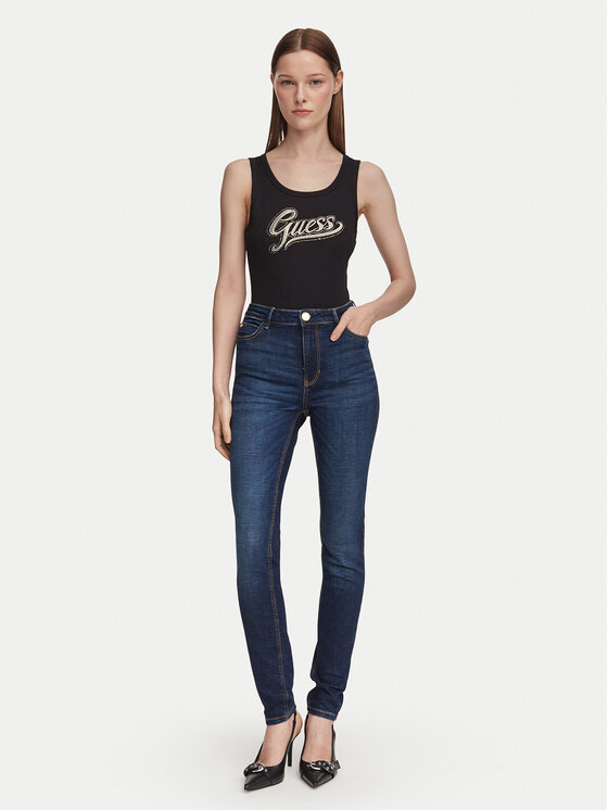 Guess Guess Top W6YP30 K4380 Negro Slim Fit