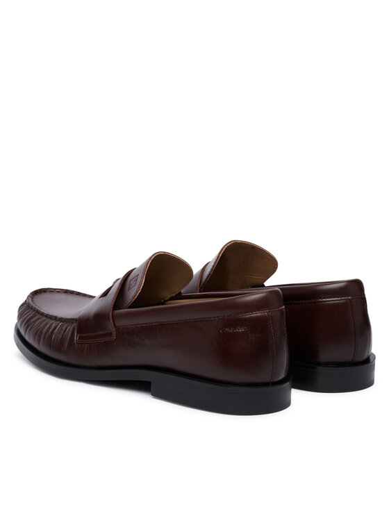 Calvin Klein Loaferke Calvin Klein Ess Rubber Loafer Wr Pol Lth HM0HM02171 Temno rjava