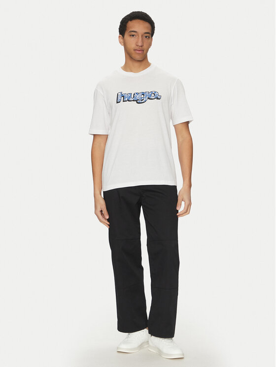 HUGO HUGO Majica Nugibol 50542932 Bela Regular Fit