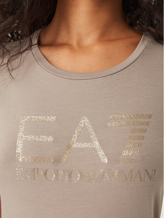 EA7 Emporio Armani EA7 Emporio Armani Camiseta 7W001443 AF10373 U6100 Beis Slim Fit