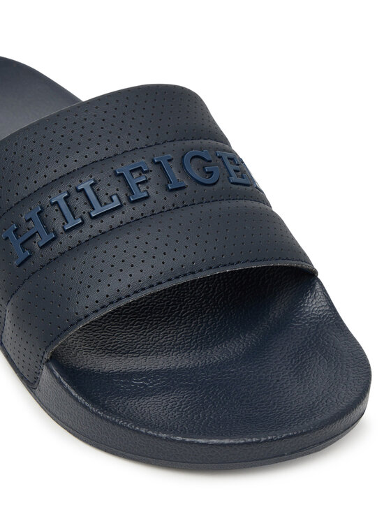 Tommy Hilfiger Šlepetės Tommy Hilfiger Pad Perf Pool Slide FM0FM05709 Tamsiai mėlyna