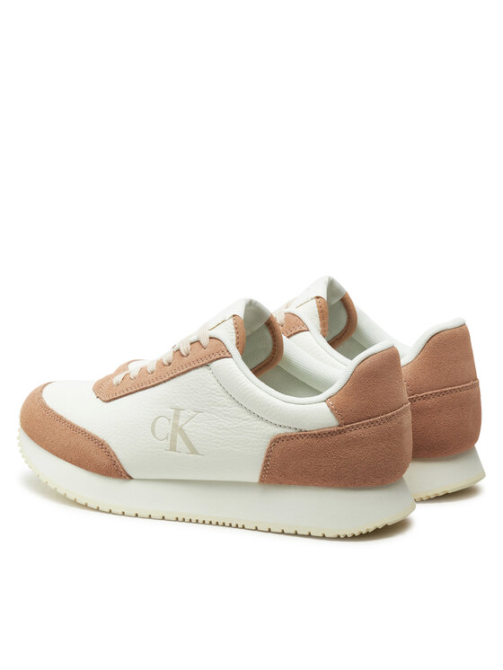 Calvin Klein Jeans Sneakersy Calvin Klein Jeans Runner Laceup Low Mix Mg YW0YW01798 Biały