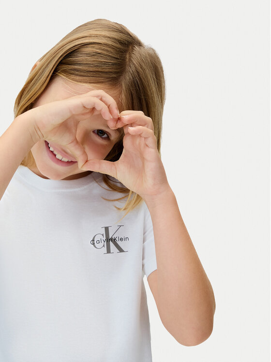 Calvin Klein Jeans Calvin Klein Jeans Camiseta Chest Monologo IU0IU00719 Blanco Regular Fit