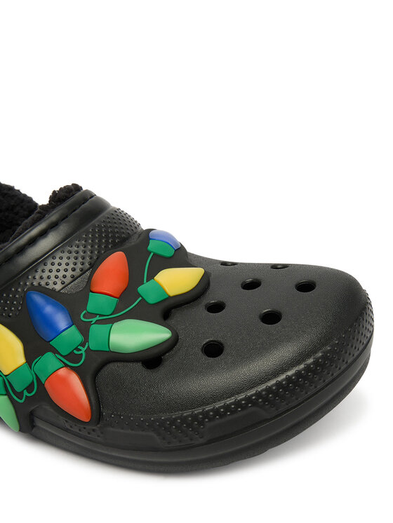 Crocs Šľapky Crocs Classic Lined Holiday Lights Clog 212054 Čierna
