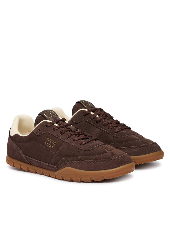 Tommy Jeans Sneakersy Tommy Jeans Tommy Jeans Low Suede Runner EM0EM01800 Brązowy