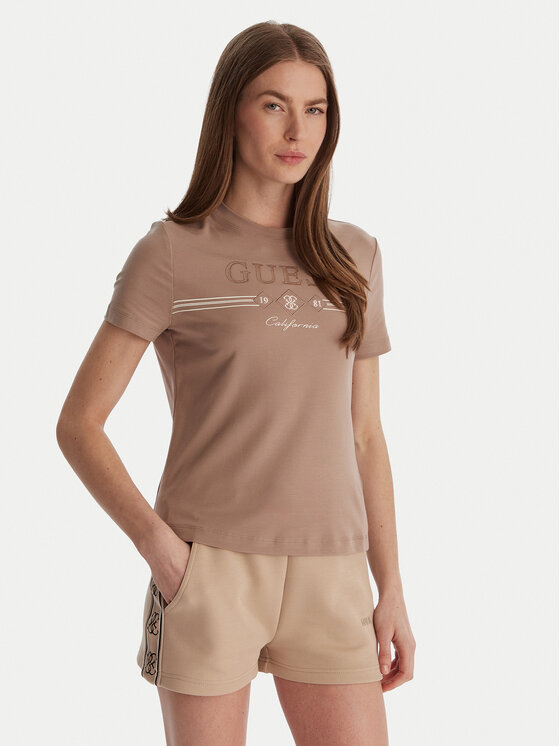 Guess Guess Camiseta V6GI06 K2967 Beis Regular Fit
