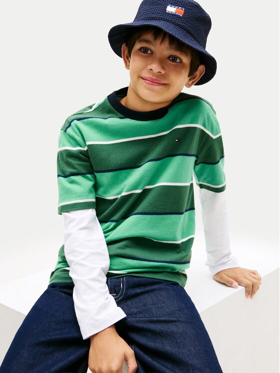 Tommy Hilfiger Tommy Hilfiger Camiseta KB0KB10298 Verde Regular Fit