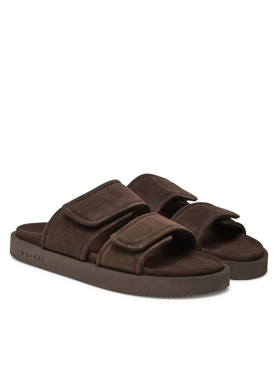 Inuikii Шльопанці Inuikii Suede Double Band 50102-510 Коричневий