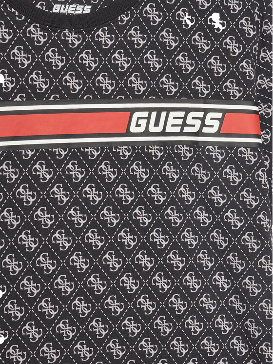 Guess Guess Футболка L4YI47 J1314 Чорний Regular Fit