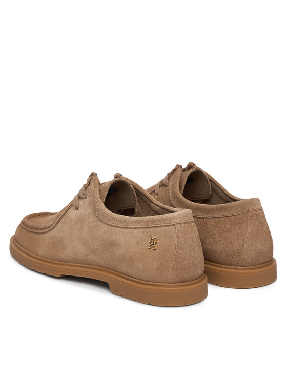 Tommy Hilfiger Zapatos hasta el tobillo Tommy Hilfiger Lightweight Suede Apron Toe FW0FW09262 Beis