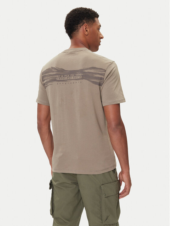 Napapijri Napapijri Camiseta S-Back Graphic NP0A88SU Beis Regular Fit