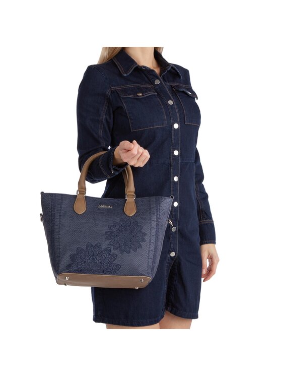 Kabelka Desigual 18WAXPC4 Tmavomodrá