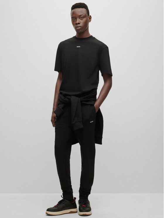 HUGO Hugo Marškinėliai Dapolino 50488330 Juoda Relaxed Fit