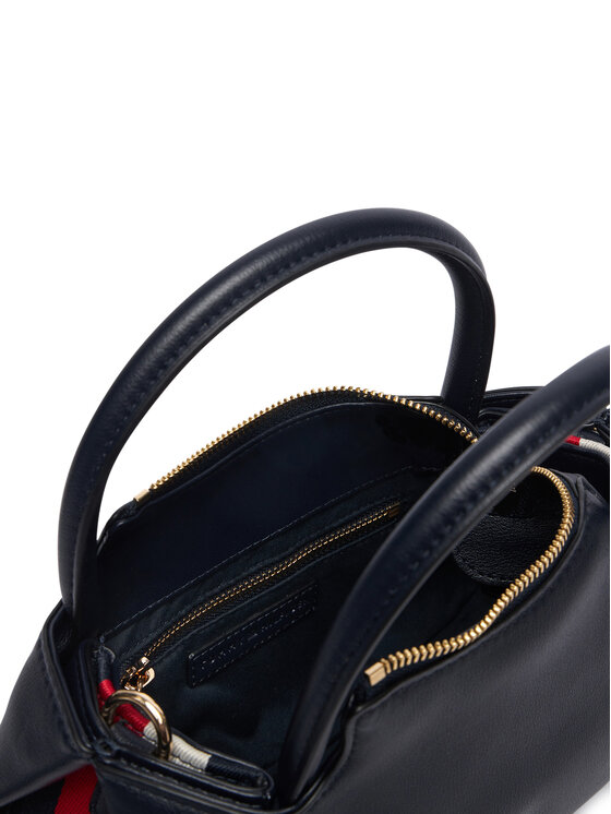 Tommy Hilfiger Geantă Tommy Hilfiger Th Logotape Mini Satchel AW0AW18743 Bleumarin
