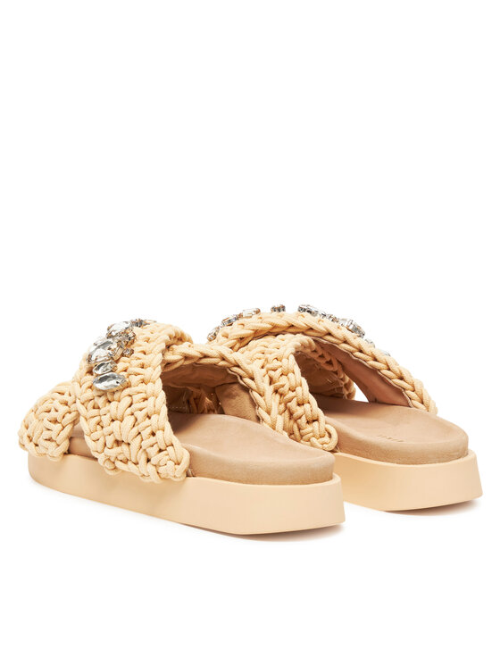 Inuikii Шльопанці Inuikii Woven Stones 70104-106 Бежевий