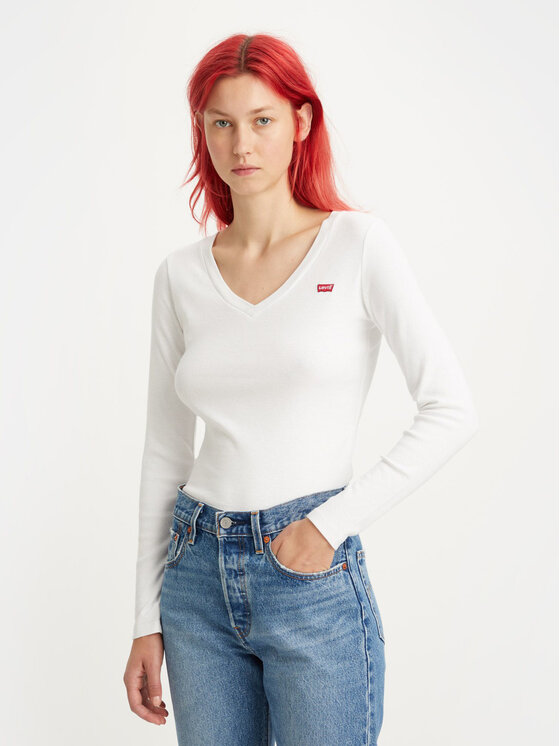 Levi's® Levi's® Póló Baby Tee A48910001 Fehér Slim Fit