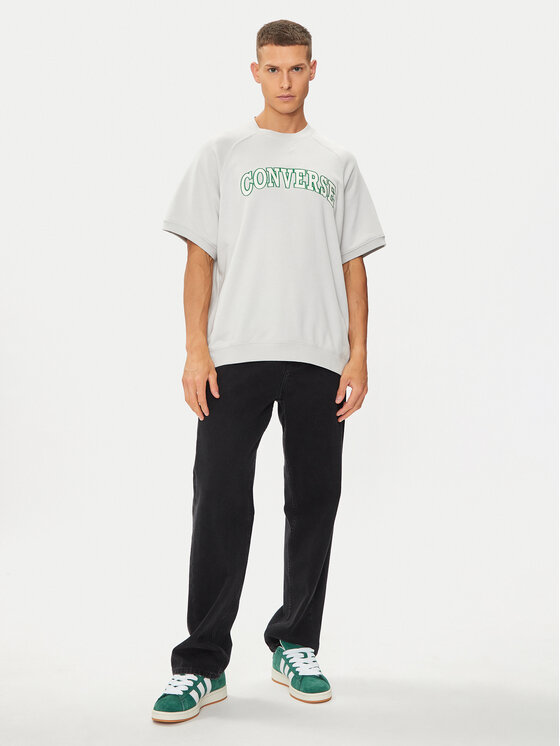 Converse Converse Marškinėliai M Retro Chuck Ss Crew 10026428-A03 Balta Regular Fit