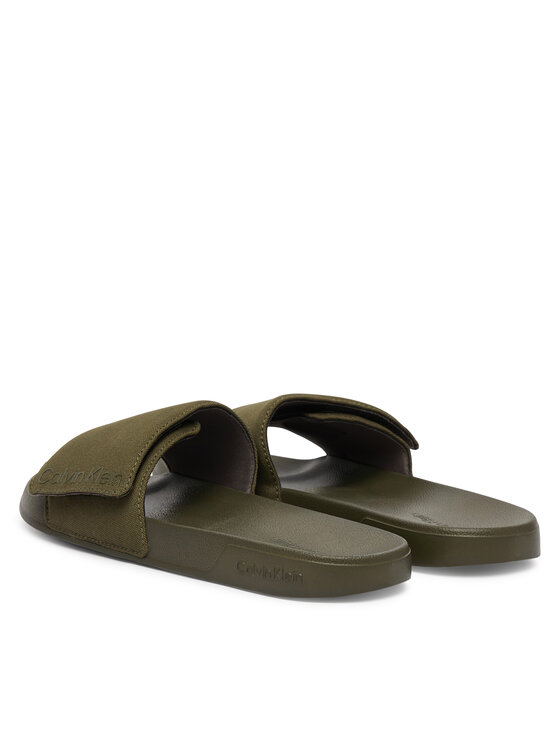 Calvin Klein Klapki Calvin Klein Ess Slide Adj Monobrand Cv HM0HM02115 Zielony