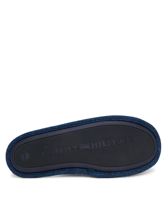 Tommy Hilfiger Papuci de casă Tommy Hilfiger Hilfiger Herringbone House Shoe FM0FM06018 Bleumarin