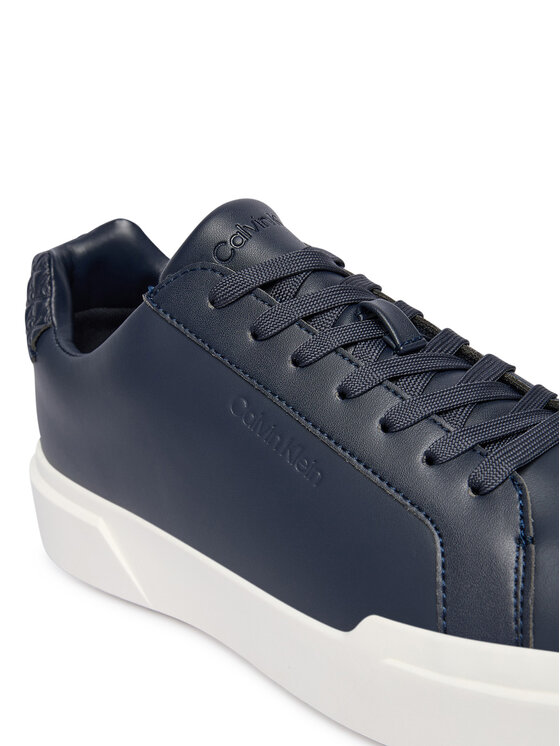 Calvin Klein Sneakersy Calvin Klein Chunky Cupsole Laceup Lth Bt Aop HM0HM02070 Granatowy