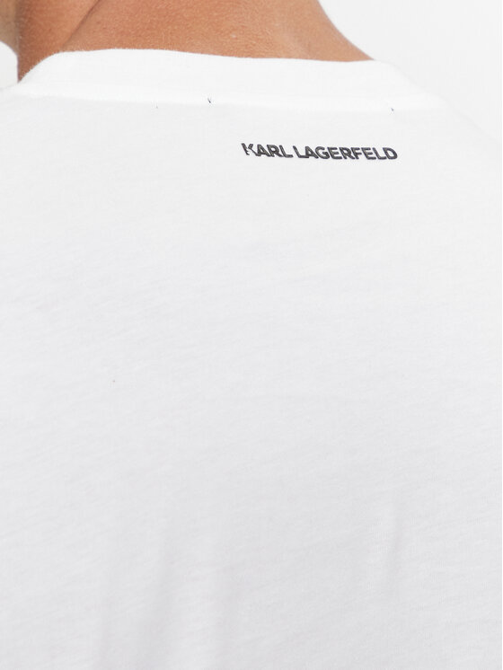 KARL LAGERFELD KARL LAGERFELD Marškinėliai 755061 534241 Balta Regular Fit