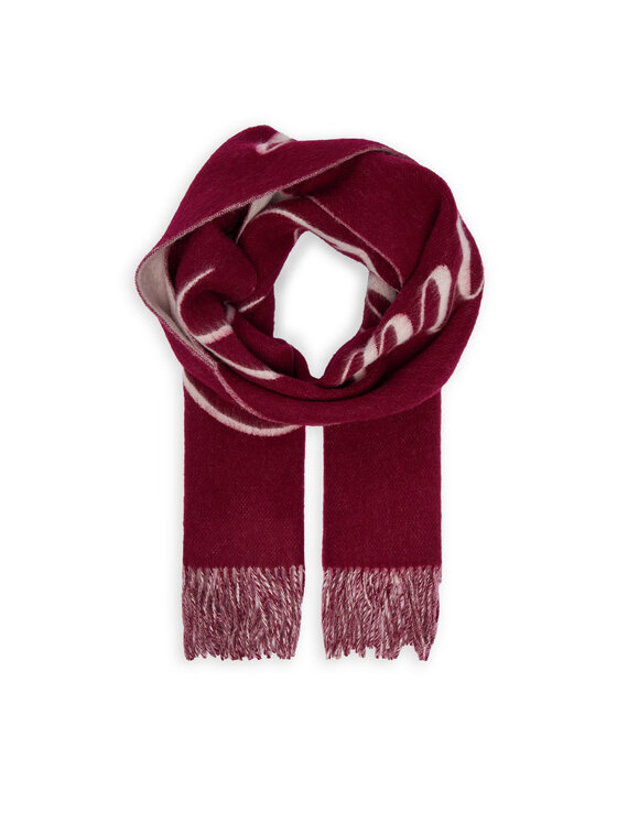 Tommy Hilfiger Šál Tommy Hilfiger Script Logo AW0AW17786 Bordová