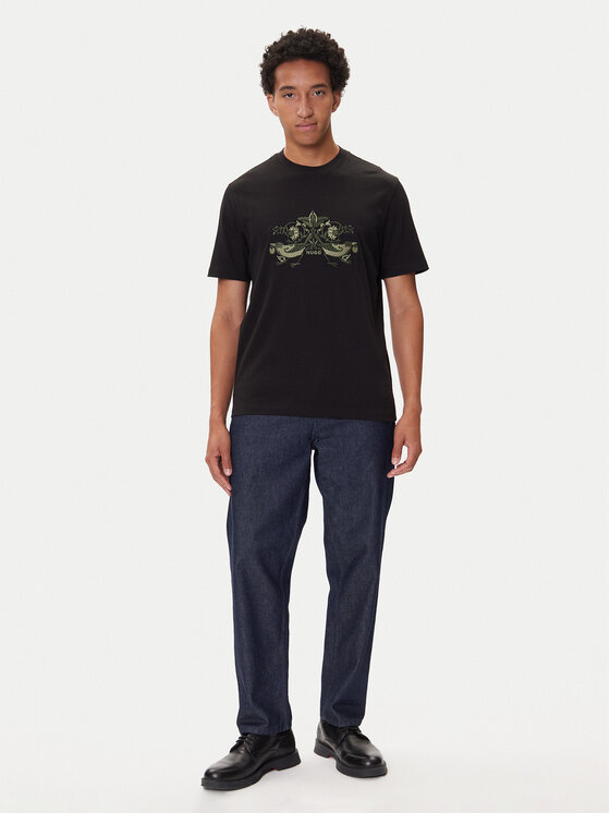 HUGO HUGO Camiseta Denrith 50544543 Negro Regular Fit