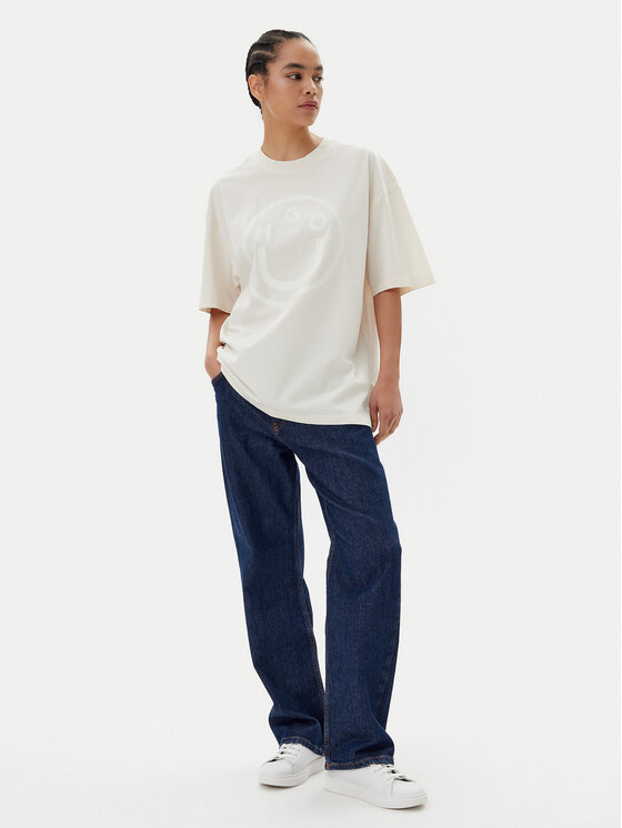 HUGO HUGO Футболка 50511471 Бежевий Oversize