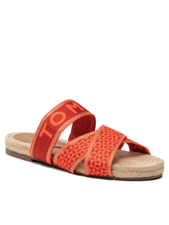 Tommy Hilfiger Espadrillas Tommy Hilfiger Webbing Flat Espadrille FW0FW06307 Arancione