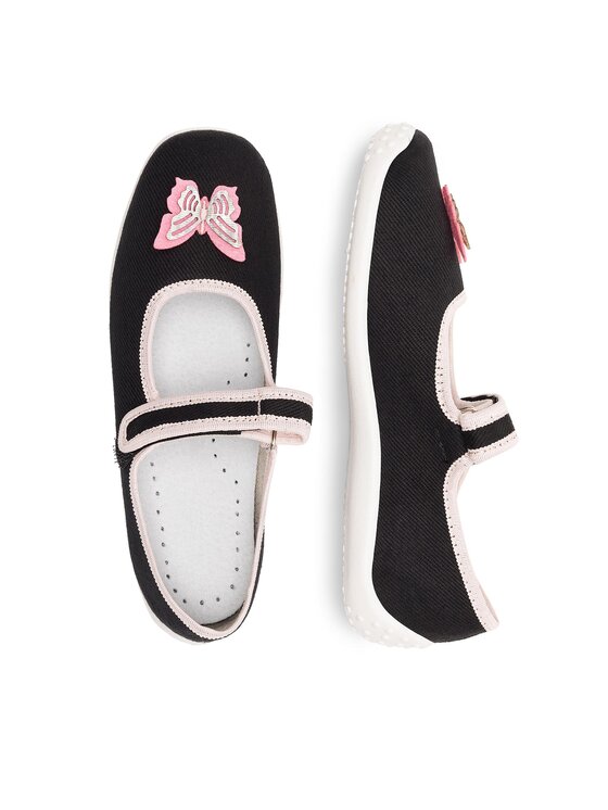 Nelli Blu Bačkory Nelli Blu BALERINKI MOTYL IV Černá