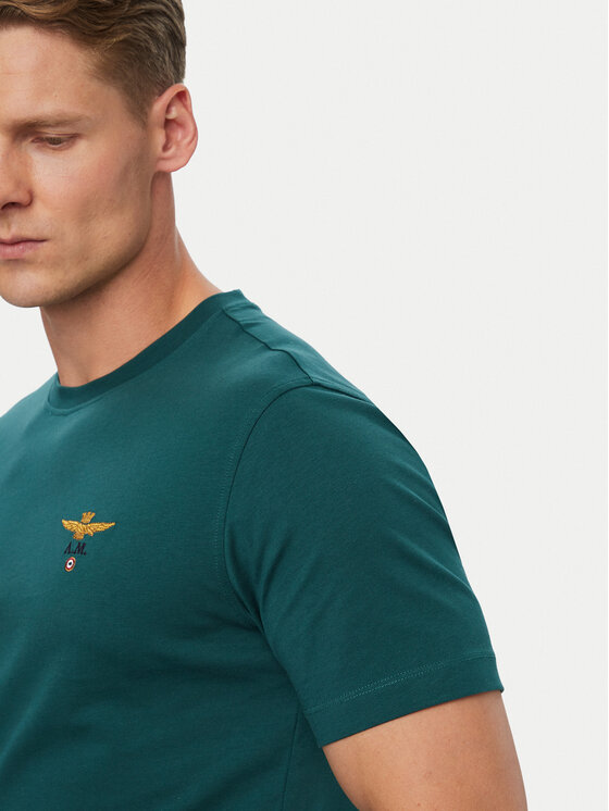 Aeronautica Militare Aeronautica Militare Camiseta 262TS1580UJ00372 Verde oscuro Regular Fit