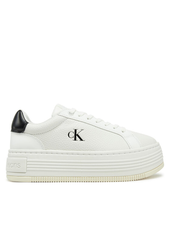 Calvin Klein Jeans Сникърси Calvin Klein Jeans Bold Flatf Low Lace Mg YW0YW01766 Бял