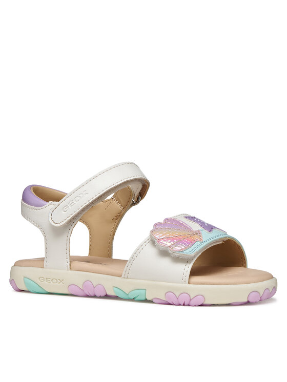 Geox Sandále Geox J Sandal Haiti Girl J658ZB 05402 C0814 S Biela
