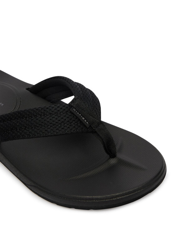Tommy Hilfiger Japonki Tommy Hilfiger Molded Padded Hilfiger B Sandal FM0FM05901 Czarny