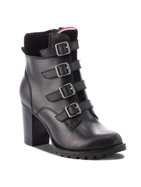 Tommy Hilfiger Botine Tommy Hilfiger Basic Hiking Heeled FW0FW03570 Negru