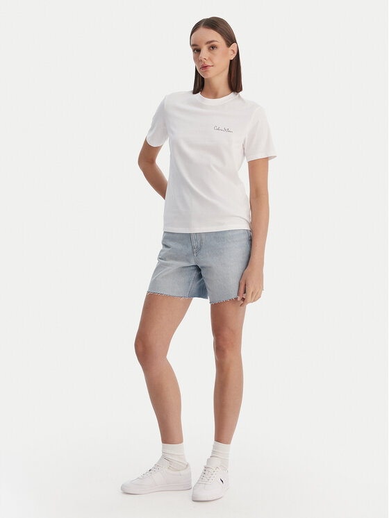 Calvin Klein Calvin Klein Camiseta Calvin Klein-Lv047E809G Yaa LV047E809G Blanco Classic Fit