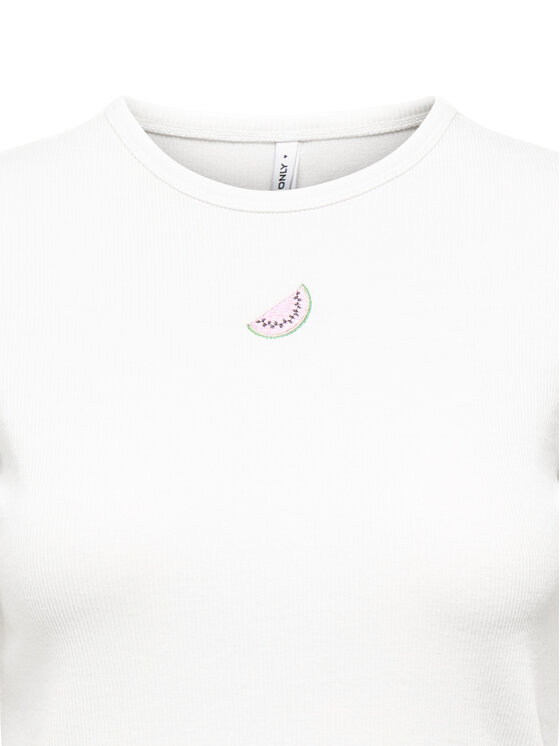 ONLY ONLY Футболка Daniella 15350554 Білий Slim Fit