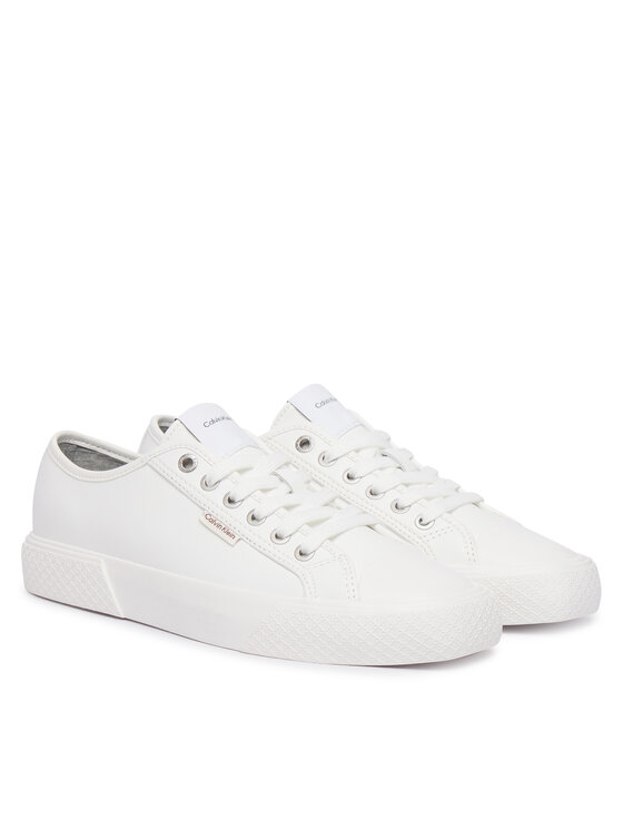 Calvin Klein Tornacipő Calvin Klein Vulc Lace Up Low Lth HW0HW03077 Fehér