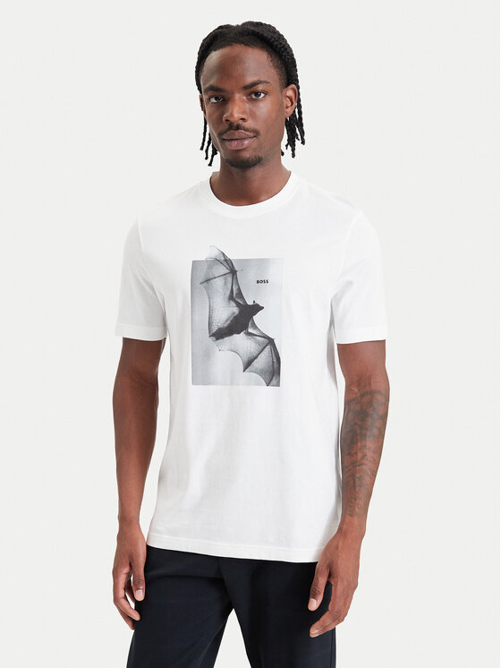 BOSS BOSS Camiseta Te_Being 50571288 Blanco Regular Fit