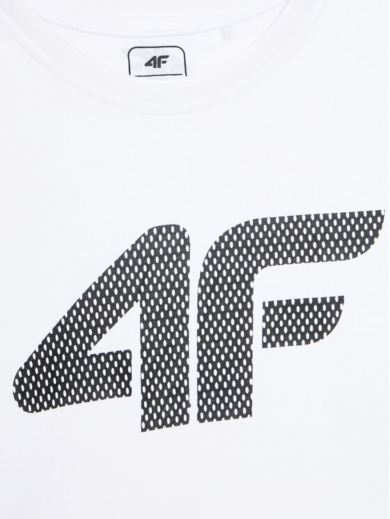 4F 4F Póló HJZ22-JTSM002 Fehér Regular Fit