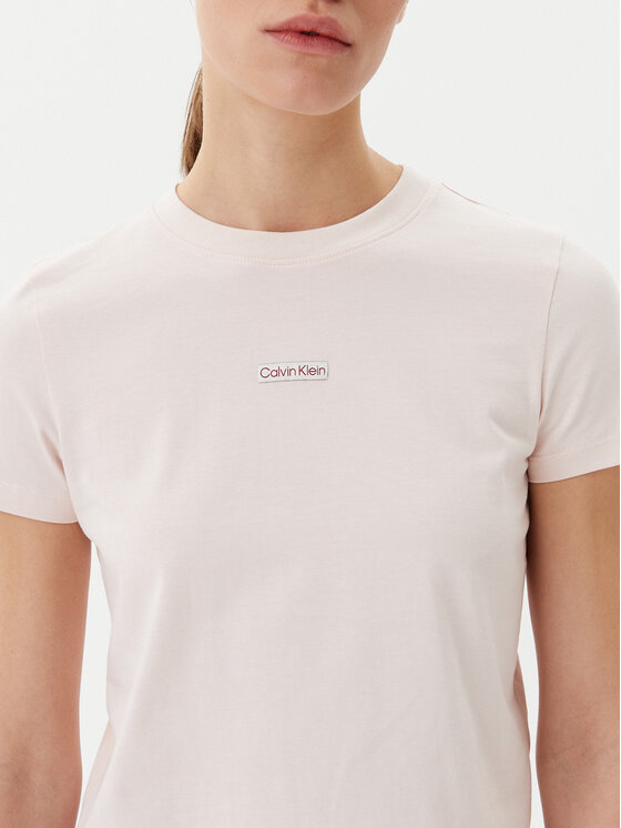 Calvin Klein Jeans Calvin Klein Jeans Marškinėliai Placed Institutional J20J225524 Rožinė Slim Fit