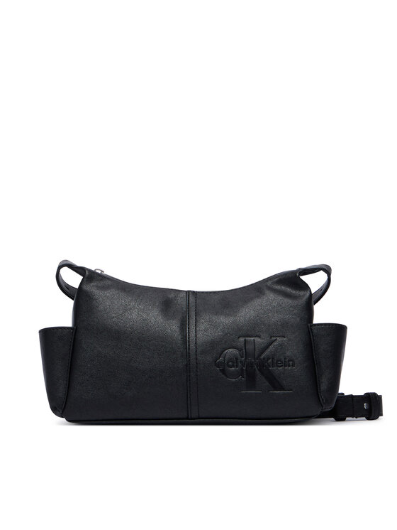 Calvin Klein Geantă Calvin Klein Pockets Monologo Crossbody LV04F3687G Negru