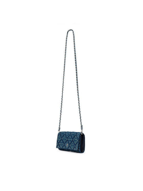 Tommy Hilfiger Ročna torba Tommy Hilfiger Th Feminine Wallet Chain Denim AW0AW18903 Modra