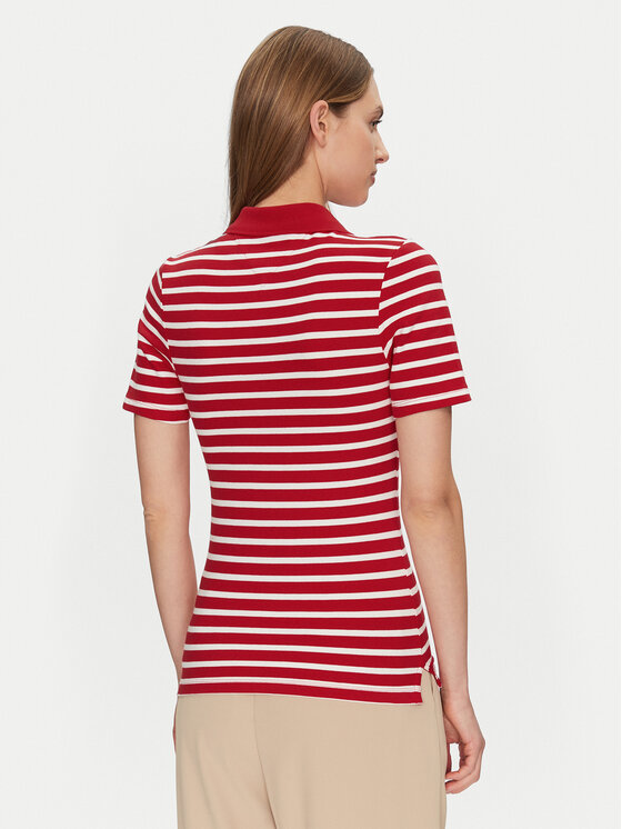 Tommy Hilfiger Tommy Hilfiger Pólóing 1985 WW0WW43225 Piros Slim Fit