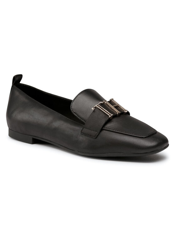Tommy Hilfiger Lords Tommy Hilfiger Polished Tommy Loafer FW0FW05139 Negru