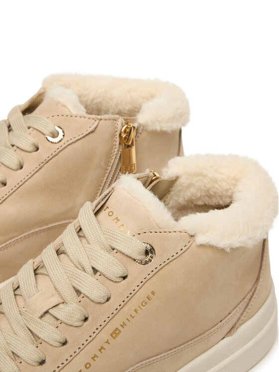 Tommy Hilfiger Sneakersy Tommy Hilfiger Modern Court Sneaker Mc Wl FW0FW09000 Beżowy