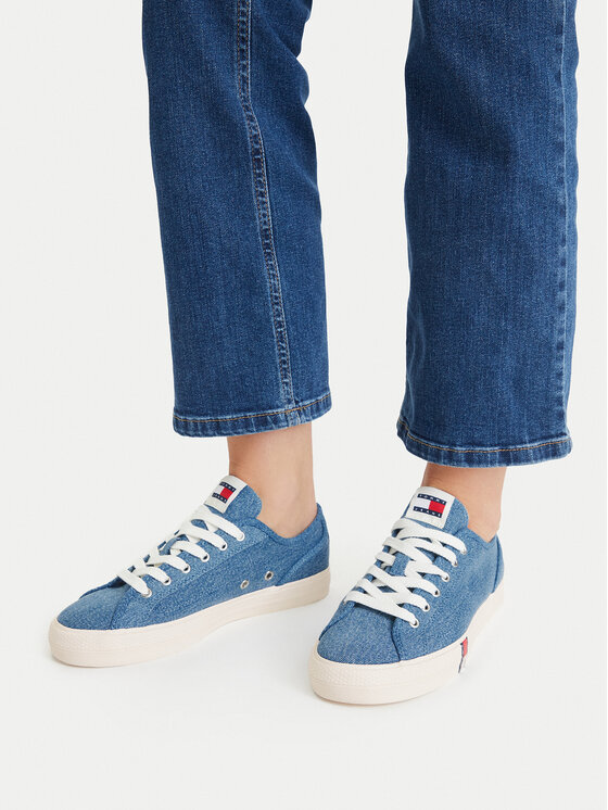 Tommy Jeans Tenisówki Tommy Jeans Archive Y2K Denim EN0EN03033 Niebieski