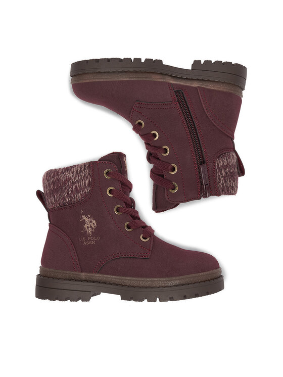 U.S. Polo Assn. Šnurovacia obuv U.S. Polo Assn. EO-VLAD001K/GYT1-BOR003 Bordová